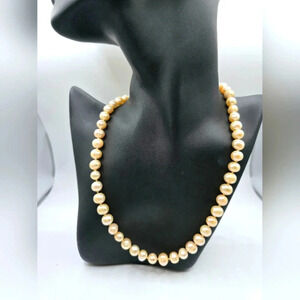 5mm-7mm Peach Fresh Water Pearls 19 Inches